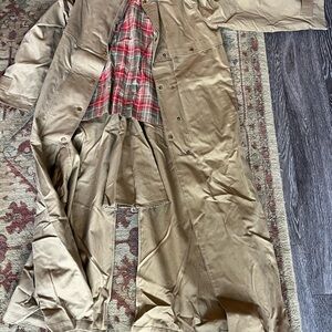 Ralph Lauren Duster Men’s Medium Coat with Plaid Lining